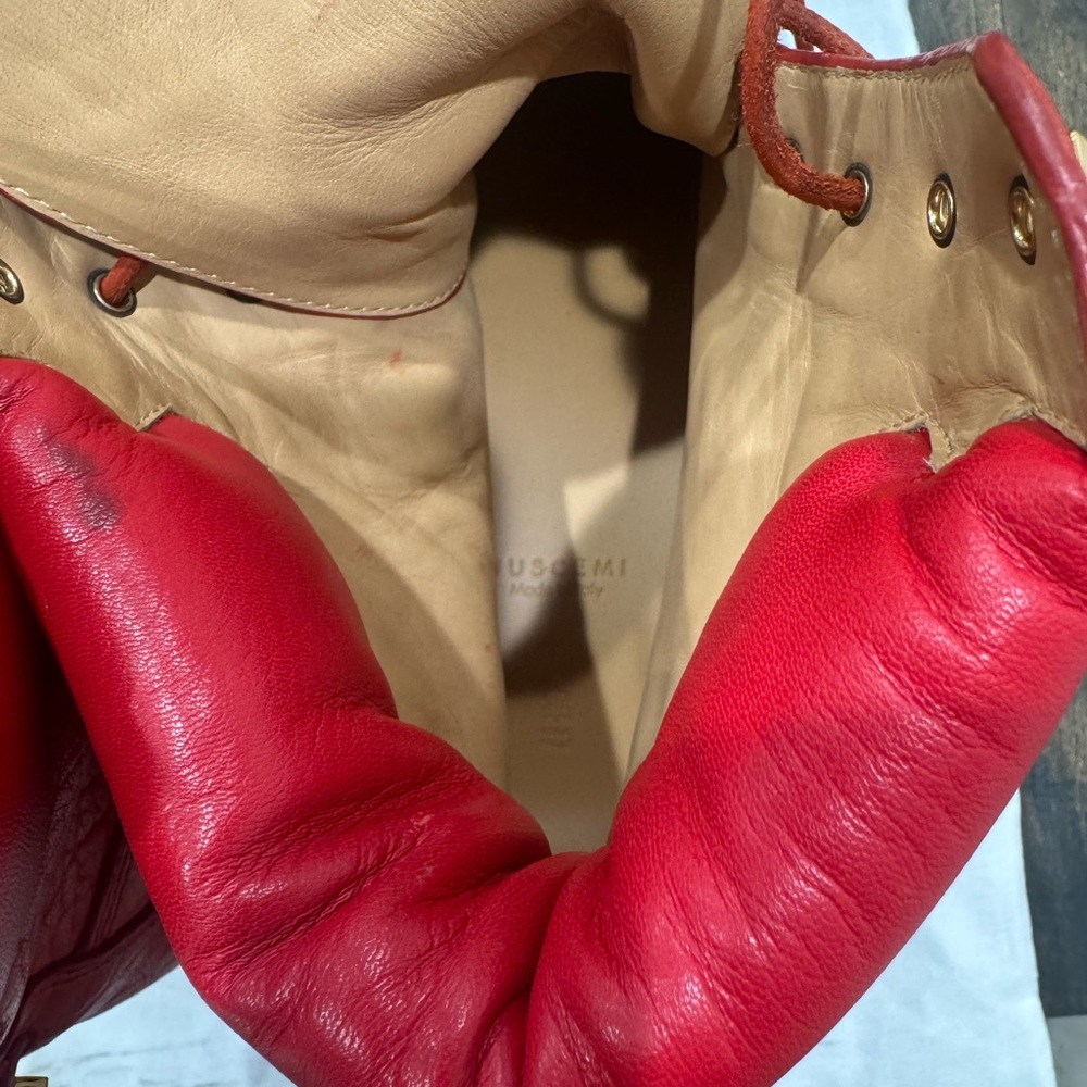 Buscemi Red Leather Men's Boots - Picture 5 of 6